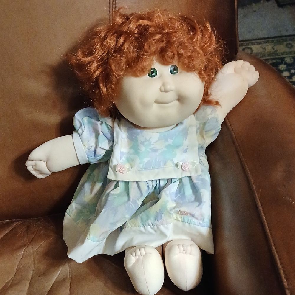 Cabbagepatch Doll/cornsilk.‎ Vintage Doll with Red Hair. 1978,1982 C.A.A.inc